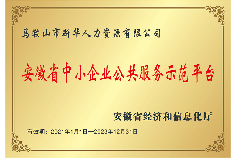 安徽省中小企業公共服務示范平臺